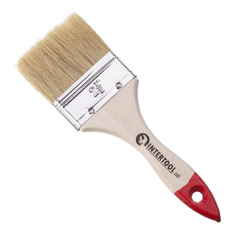 Кисть флейцевая 63*10*46мм INTERTOOL KT-1263 Кисть флейцевая 63*10*46мм INTERTOOL KT-1263
