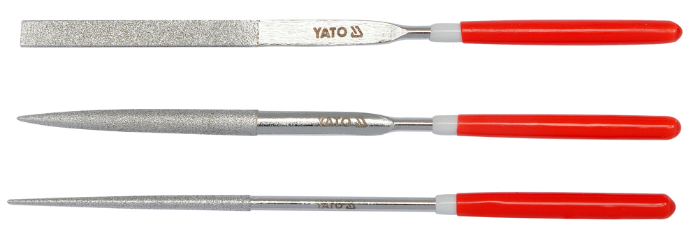 Набір надфілів 140 мм 3 шт Yato YT-6143 Набір надфілів 140 мм 3 шт Yato YT-6143