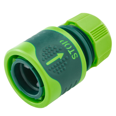 Муфта з автостопом 1/2"-5/8", двокомпонентна, 30 шт, експозиційна коробка VERTO 15G731-30 Муфта з автостопом 1/2"-5/8", двокомпонентна, 30 шт, експозиційна коробка VERTO 15G731-30