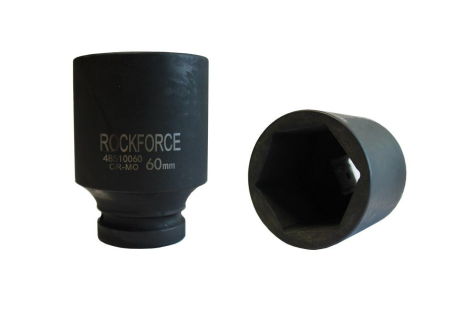 Головка ударна глибока 1", 60мм (6гр.) ROCKFORCE RF-48510060 Головка ударна глибока 1", 60мм (6гр.) ROCKFORCE RF-48510060