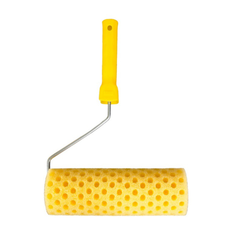 Валик малярный структурный Moltopren Decor Peas 230 x 80 x 20 мм, Ø 6 мм с ручкой MASTERTOOL 92-6204