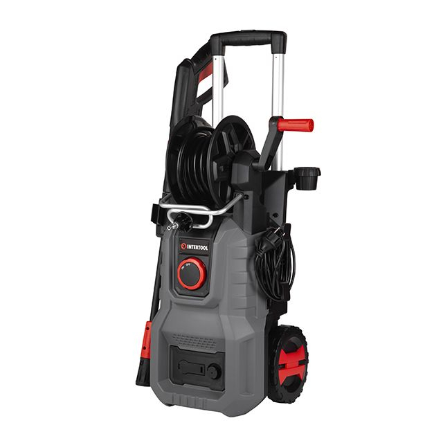 Мийка високого тиску, 2,0 кВт, 110-160 бар, 7 л/хв, шланг 5 м INTERTOOL DT-1518 Мийка високого тиску, 2,0 кВт, 110-160 бар, 7 л/хв, шланг 5 м INTERTOOL DT-1518