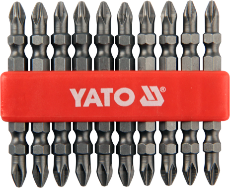 Набір викруткових насадок Philips 1/4" PH2 65 мм 10 шт Yato YT-0481 Набір викруткових насадок Philips 1/4" PH2 65 мм 10 шт Yato YT-0481