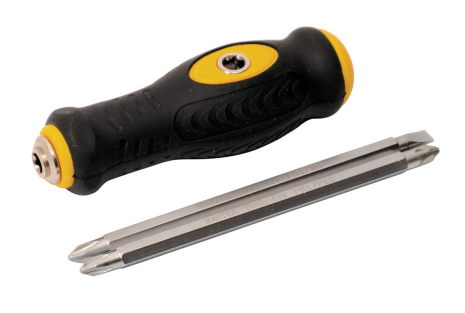 Отвертка Т-образная 4-в-1 PH1-PZ2/PH2-SL6 130 мм MASTERTOOL 40-0140