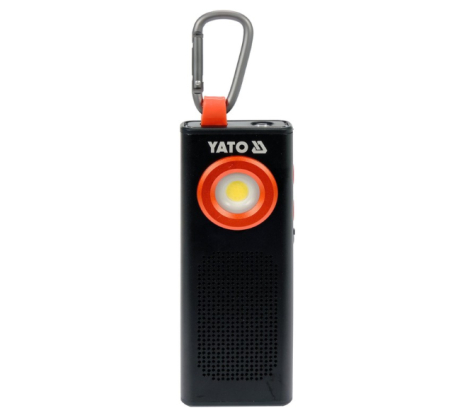 Ліхтар світлодіодний акумул. Li-Po 3.7 В, 2000 mАГод, 500 Lm, динамік 3W Bluetooth Yato YT-08557 Ліхтар світлодіодний акумул. Li-Po 3.7 В, 2000 mАГод, 500 Lm, динамік 3W Bluetooth Yato YT-08557