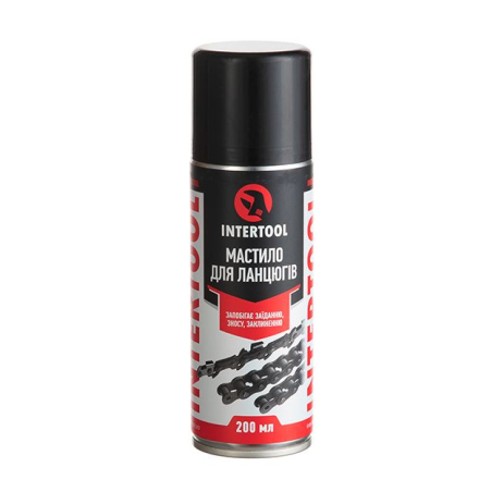Смазка для цепей, аэрозоль, 200 мл INTERTOOL FS-4215 Смазка для цепей, аэрозоль, 200 мл INTERTOOL FS-4215