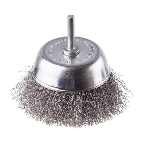 Щетка чашечная, 100 мм, 1/4", витая проволока, для дрели, 4500 об/мин INTERTOOL BT-9100