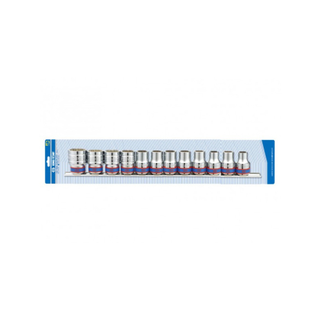 Набір головок 1/2" 8 од. 6-ти грані, (10-24mm) на планці