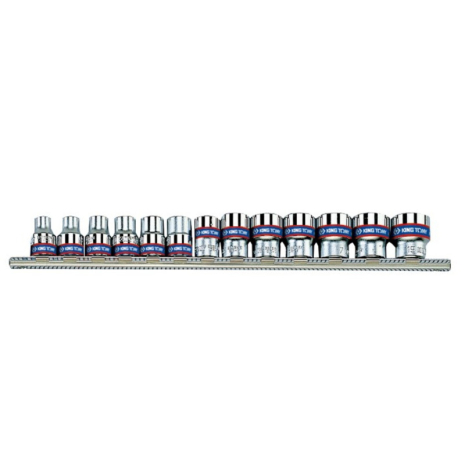 Набор головок 3/8" 13 ед. 12-ти гранные,короткие, дюймовые на планке Набор головок 3/8" 13 ед. 12-ти гранные,короткие, дюймовые на планке