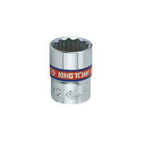 Головка торцева хромована 1/4" KING TONY, 5/16", (зірка 12 гран.)