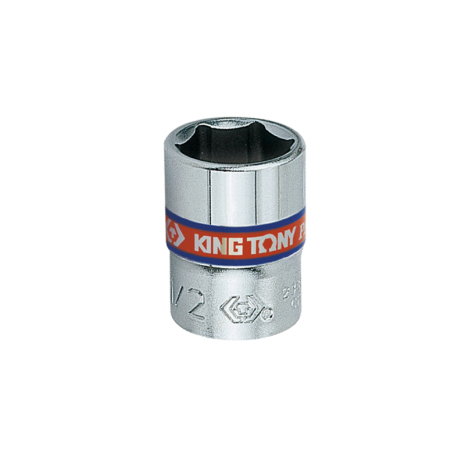 Головка торцева хромована 1/4" KING TONY, 1/2", (6 гран.)