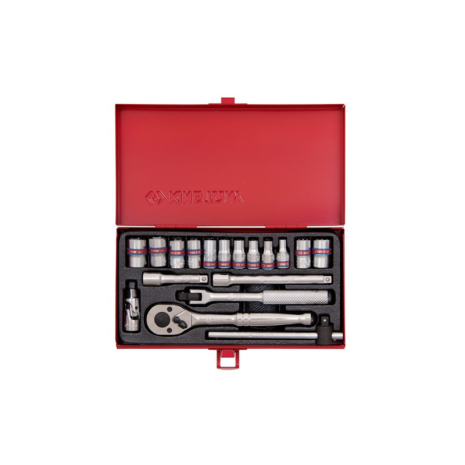 Набор головок 1/4" 18 ед. 6-ти гранные,короткие, дюймовые