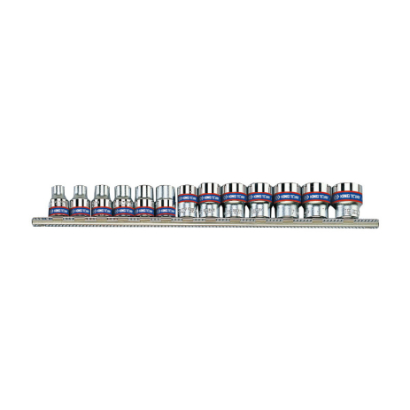 Набор головок 3/8" 13 ед. 12-ти гранные, (7-19mm) на планке
