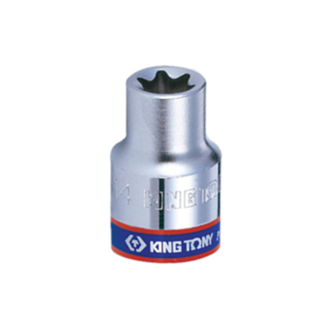 Головка торцевая хромированная TORX Е-стандарт 1/4" KING TONY, E6