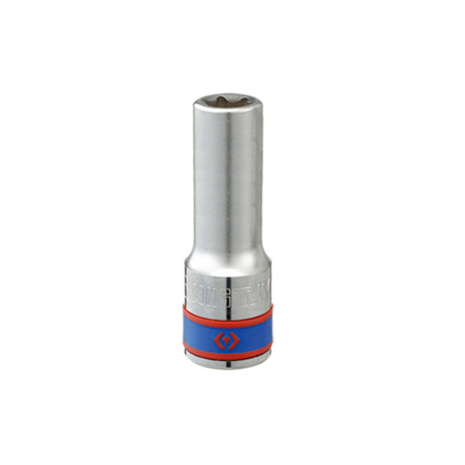 Головка торцева хромована TORX Е-стандарт 1/2" KING TONY, E20, подовжена