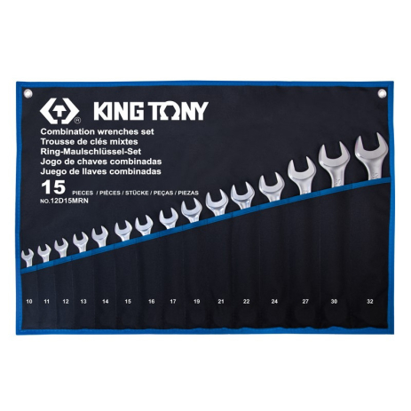 Набір ключів 15шт. (10-32 мм) супер-легкі KING TONY