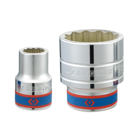 Головка торцевая хромированная 3/4" KING TONY, 17мм (звезда 12 гранн.)