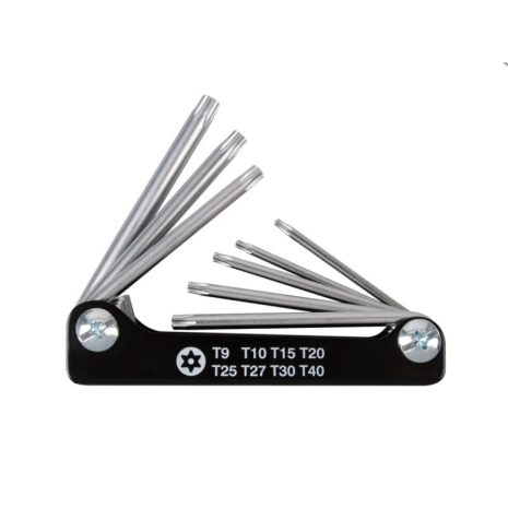 Набір TORX 8 од. (Т 9-Т40) з отвором у рукоятці