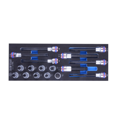 Набір торцевих головок 1/2" TORX та SPLINE, 17 предметів (EVA ложемент)