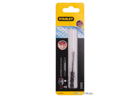 Свердло по металу, дереву, пластику SUPER-LOCK з хвостовиком 1/4" 2х66/25 мм Stanley STA50008-XJ Свердло по металу, дереву, пластику SUPER-LOCK з хвостовиком 1/4" 2х66/25 мм Stanley STA50008-XJ