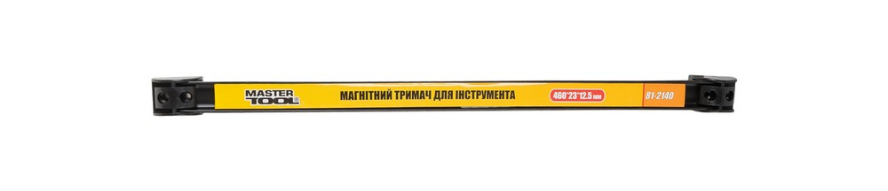 Тримач магнітний для інструментів 12 кг 460х23х12.5 мм MASTERTOOL 81-2140 Тримач магнітний для інструментів 12 кг 460х23х12.5 мм MASTERTOOL 81-2140