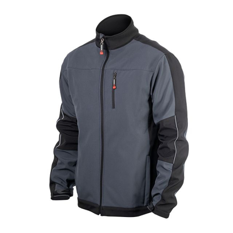 Куртка SOFTSHELL темно-сіро/чорна, тришарова, стрейч 300 GSM 100D, водо-/вітрозахист, 96% поліестер / 4% еластан, 3 кишені, XXXL INTERTOOL SP-3136 Куртка SOFTSHELL темно-сіро/чорна, тришарова, стрейч 300 GSM 100D, водо-/вітрозахист, 96% поліестер / 4% еластан, 3 кишені, XXXL INTERTOOL SP-3136
