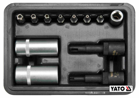 Головки 1/4" для клапанів автокондиціонера Yato YT-12007 Головки 1/4" для клапанів автокондиціонера Yato YT-12007