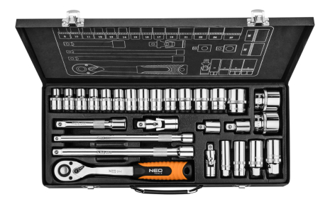 Набір торцевих ключів 1/2" та 3/8" 28 од. NEO 08-677