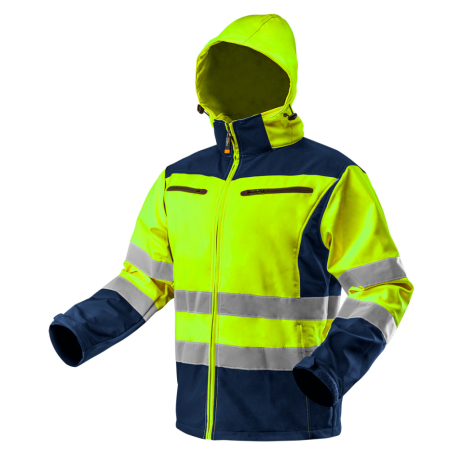Куртка рабочая сигнальная softshell с капюшоном S, желтая NEO 81-700-S Куртка рабочая сигнальная softshell с капюшоном S, желтая NEO 81-700-S