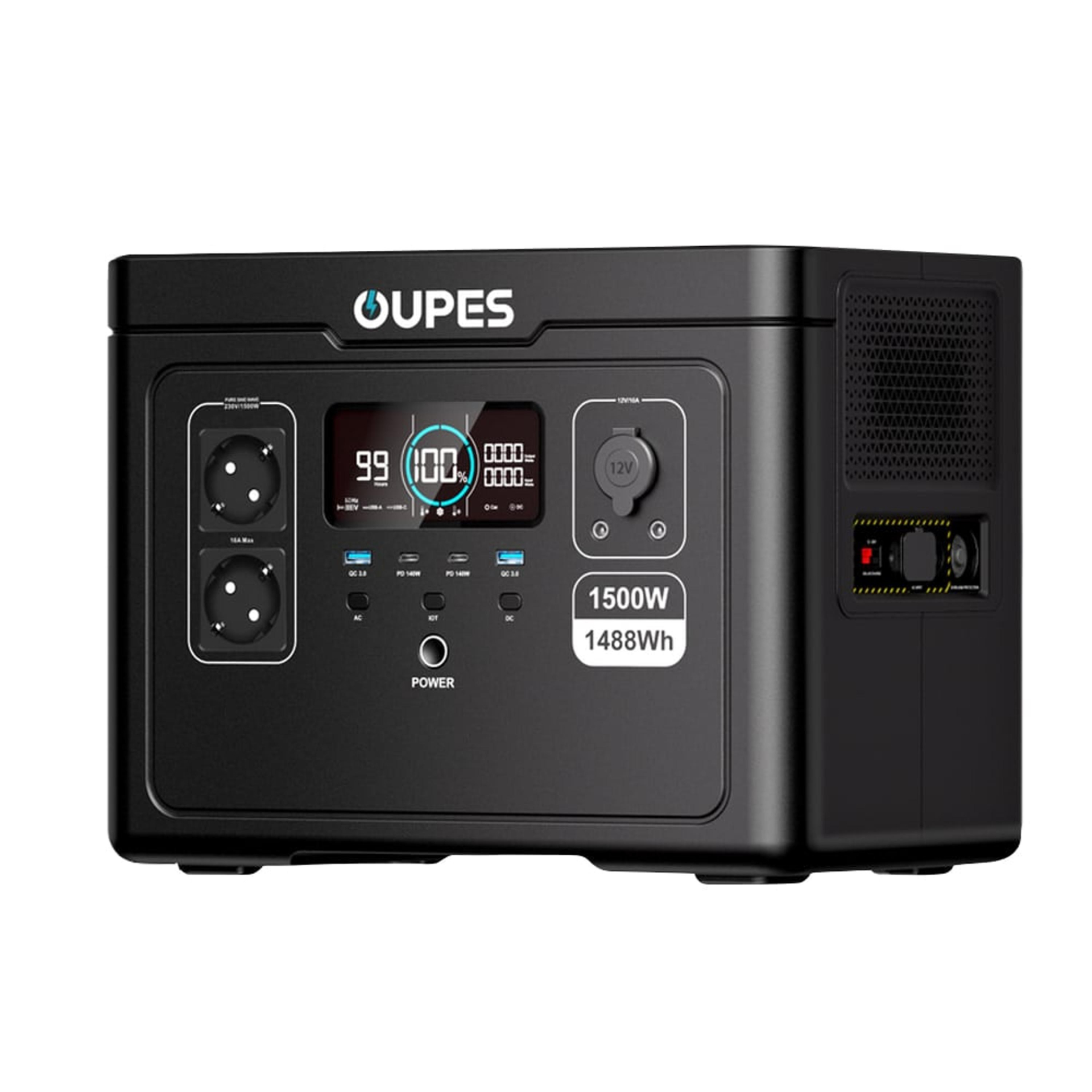Портативная зарядная станция OUPES S015 (Exodus 1500) 1500W 1488Wh LiFePO4 с функцией ИБП Портативная зарядная станция OUPES S015 (Exodus 1500) 1500W 1488Wh LiFePO4 с функцией ИБП