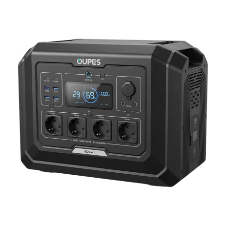 Портативная зарядная станция OUPES S1 (Mega 1) 2000W 1024Wh LiFePO4 с функцией ИБП Портативная зарядная станция OUPES S1 (Mega 1) 2000W 1024Wh LiFePO4 с функцией ИБП