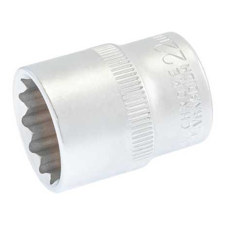 Головка торцева 12-гранна ½" 22 мм L 40 мм CrV MASTERTOOL 78-0622