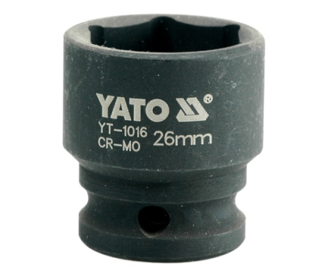 Головка торцевая ударная шестигранная 1/2" 26 мм Yato YT-1016 Головка торцевая ударная шестигранная 1/2" 26 мм Yato YT-1016