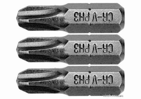 Насадка викруткова STHOR "Phillips" PH3 x 25 мм HEX 1/4" Cr-V 3 шт Vorel 65454 Насадка викруткова STHOR "Phillips" PH3 x 25 мм HEX 1/4" Cr-V 3 шт Vorel 65454
