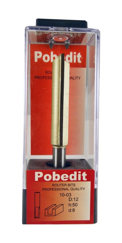 Фреза пазовая прямая D-12 мм (12*50 мм), d-8 мм Pobedit P-1003-08У-1250 Фреза пазовая прямая D-12 мм (12*50 мм), d-8 мм Pobedit P-1003-08У-1250