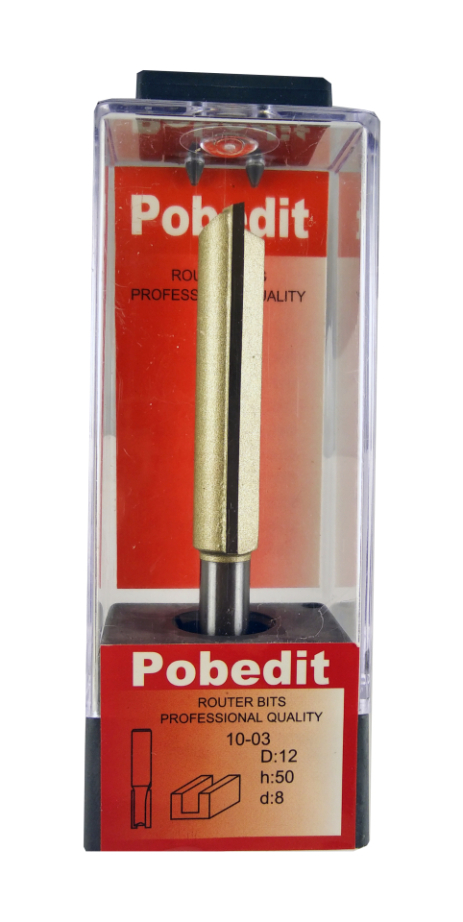 Фреза пазовая прямая D-12 мм (12*50 мм), d-8 мм Pobedit P-1003-08У-1250 Фреза пазовая прямая D-12 мм (12*50 мм), d-8 мм Pobedit P-1003-08У-1250