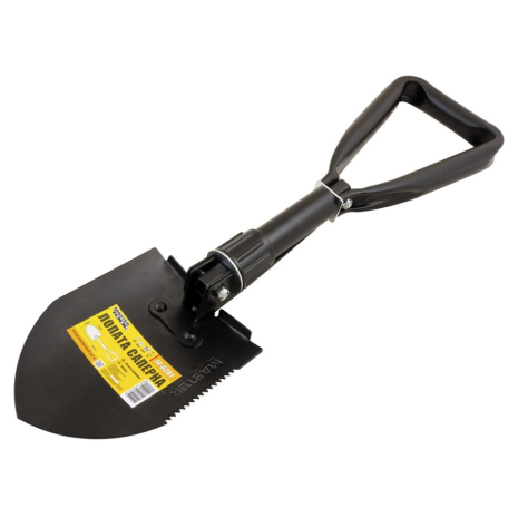 Лопата саперная 110 x 160 x 460 мм складная с чехлом MASTERTOOL 14-6281