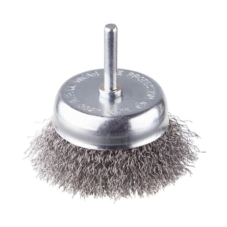 Щітка чашкова, 75 мм, 1/4", кручений дріт, для дриля, 4500 об/хв INTERTOOL BT-9075 Щітка чашкова, 75 мм, 1/4", кручений дріт, для дриля, 4500 об/хв INTERTOOL BT-9075