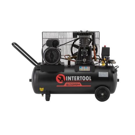 Компресор, 50 л, 1,8 кВт, 220 В, 10 атм, 250 л/хв, 80 дБ INTERTOOL PT-0011