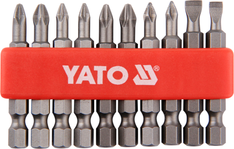 Набір викруткових насадок 1/4" 50 мм 10 шт. Yato YT-0483 Набір викруткових насадок 1/4" 50 мм 10 шт. Yato YT-0483