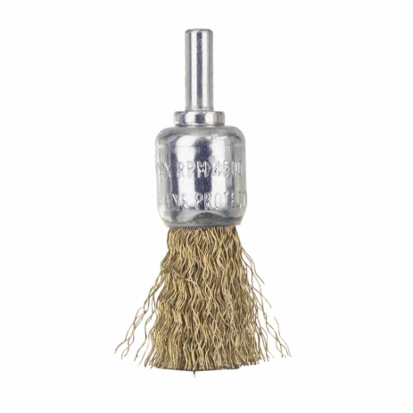 Щітка дротяна конусоподібна Ø17мм хвостовик Ø6мм (латунированная) SIGMA 9017011