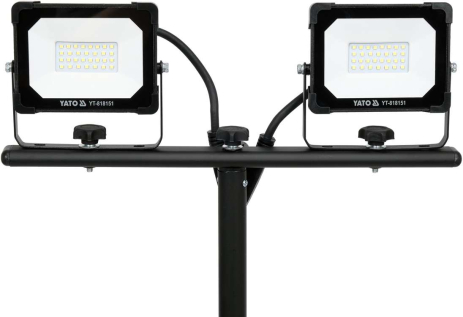 Прожекторы с SMD-диодным излучением. : 2 x 20 Вт, 230 В, 2 x 1900 Lm, на штативе h=0.6-1.22 м Yato YT-818151 Прожекторы с SMD-диодным излучением. : 2 x 20 Вт, 230 В, 2 x 1900 Lm, на штативе h=0.6-1.22 м Yato YT-818151