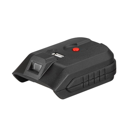 Адаптор для аккумулятора Li-ion 20 В, USB 2 A, LED-фонарь INTERTOOL WT-9300