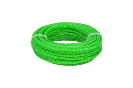 Леска для триммера TWISTED SQUARE 2.4 мм × 15 м MASTERTOOL 19-1224