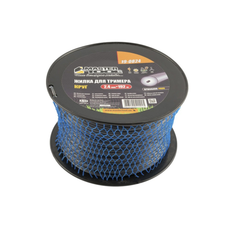 Лісочка для тримера ROUND REINFORCED 2.4 мм × 192 м MASTERTOOL 19-0824 Лісочка для тримера ROUND REINFORCED 2.4 мм × 192 м MASTERTOOL 19-0824