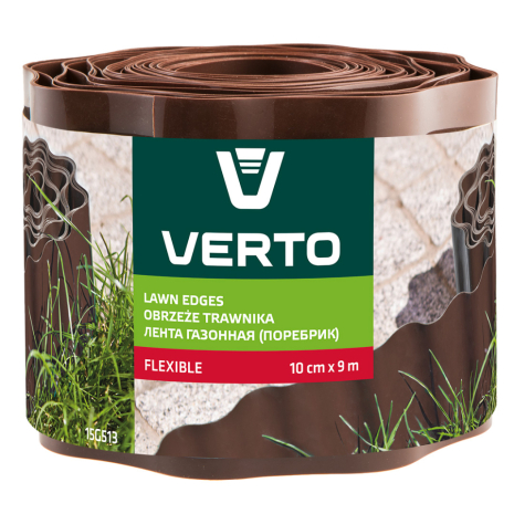 Стрічка газонна (поребрик) 10 СМ X 9 М Verto 15G513 Стрічка газонна (поребрик) 10 СМ X 9 М Verto 15G513