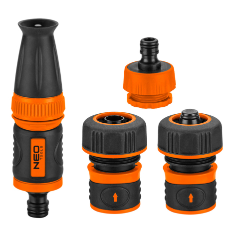 Комплект 3/4" з прямим соплом, з'єднувачами та штуцером 3/4" NEO 15-711 Комплект 3/4" з прямим соплом, з'єднувачами та штуцером 3/4" NEO 15-711