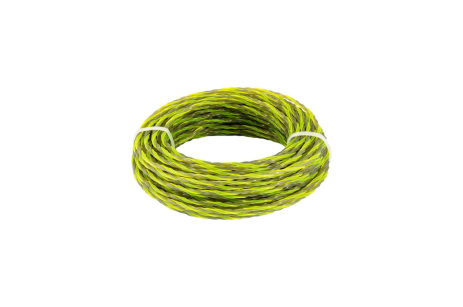 Леска для триммера бесшумная SPIRAL SQUARE 2.4 мм × 15 м двухцветная MASTERTOOL 19-0424