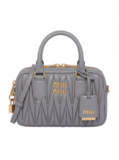 Жіноча сумка крос-боді Miu miu 2310 (19×13×6) сіра