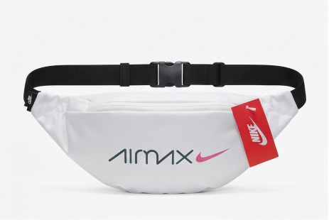 Бананка Nike 162406 Airmax поясная сумка белая зеленое лого Бананка Nike 162406 Airmax поясная сумка белая зеленое лого